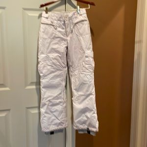 White Roxy ski pants. Size XS